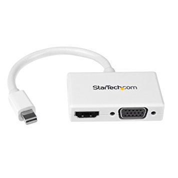 Mini DisplayPort to HDMI or VGA Adapter - Thunderbolt Port Compatible - mDP to HDMI or VGA Converter - For Macbook - White