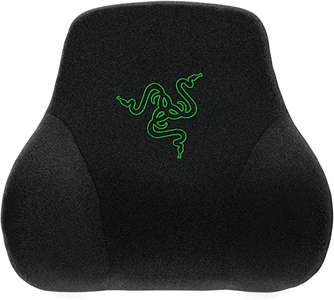 Razer Head Cushion Neck & Head Support for Gaming Chairs: Ergonomically Designed - Memory Foam Padding - Wrapped in Plush Black Velvet