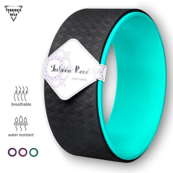 Forbidden Road Yoga Wheel Exercise Wheel Prop for Release Tight Chest and Shoulders Deepen Back bend Stretching and Improving Yoga Poses and Flexibility Balance and Core Strength