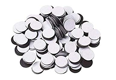 Adhesive Magnetic Discs - Round Magnetic Discs with Adhesive Backing - Magnetic Adhesive Dots Great for Crafts! Magnetic Discs are Great to use at Home, Office, School & More!(1/2 inch, 100 Pieces)