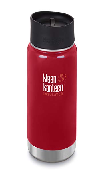 Klean Kanteen Wide Double Wall Vacuum Insulated Stainless Steel Coffee Mug with Leak Proof Café Cap 2.0