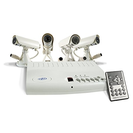 SVAT CVQ1000 Color Quad Security System with 4 Day/Night Cameras and Remote