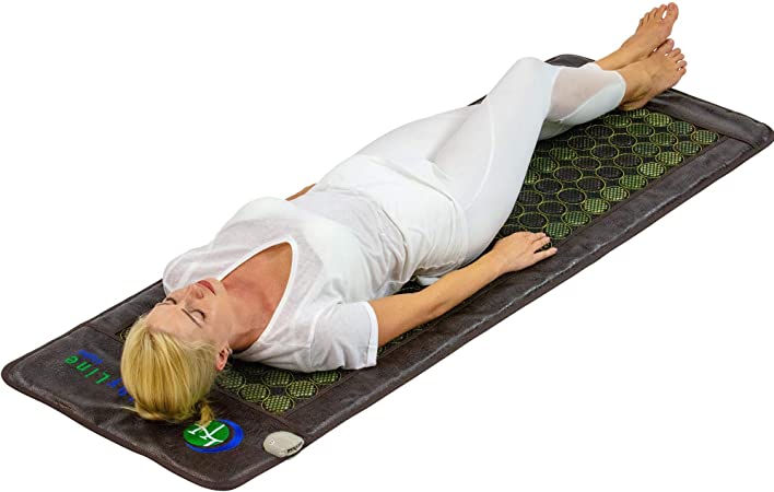 HealthyLine Natural Far Infrared Shoulder Heating Mat - Relieves Sore Muscles, Joints, Arthritis|Easy to Roll-up 72"x24"(Light & Firm)| Jade & Tourmaline Stone|Negative Ions|US FDA