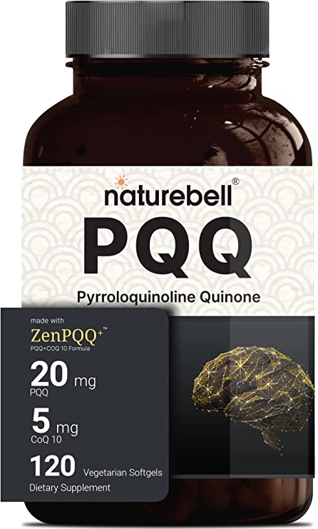 PQQ Supplement with Coq 10, 4 Month Supply, 120 Veggie Caps, 20mg Pyrroloquinoline Quinone | Highly Bioavailable | Promotes Heart & Brain Health and Mitochondrial Performance, ZenPQQ