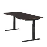 ApexDesk 71 W Electric Height Adjustable Standing Desk American Walnut Top  Black Frame