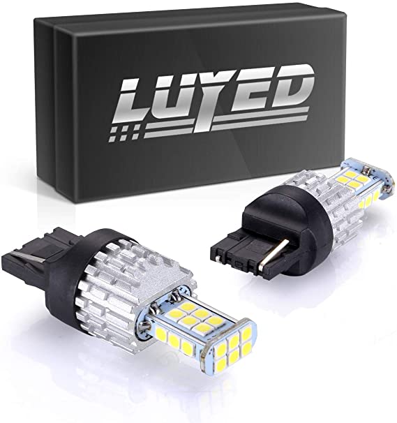 2019 Newest,7440 led reverse lights,LUYED 2 X 1550 Lumens Extremely Bright 7440 T20 3030 24-EX Chipsets LED Bulbs Used For Backup Reverse Lights, Xenon White