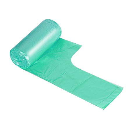 Moyad Handle-Tie Small Trash Bags for Bathroom and Bedroom, 4 Gallon Garbage Bags30 Count/Roll Green