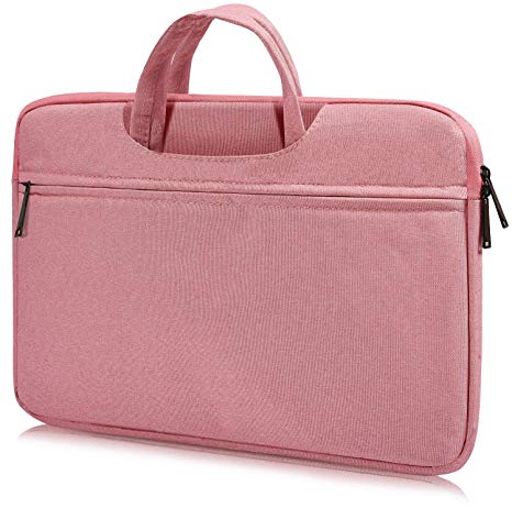 13 Inch Waterproof Laptop Sleeve Case Fit MacBook Pro 13 A1706 & A1708, 2018 MacBook Air 13 A1932, Surface Laptop 2017, Dell XPS 13, ASUS ZenBook, Acer Dell HP Lenovo Samsung Chromebook Case, Pink