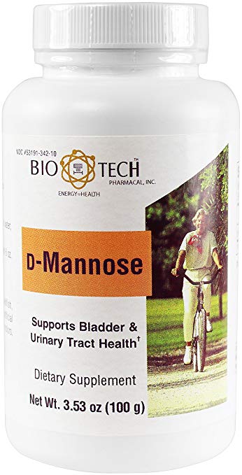 D-Mannose Powder - 3.53 oz (100 Grams) by Bio-Tech Pharmacal
