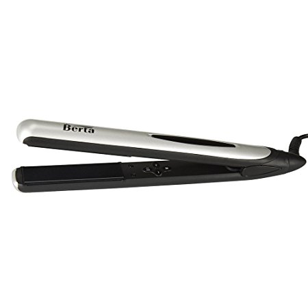 BERTA Professional Hair Straightener 1 Inch Ceramic Ion Hair Flat Iron 184-446F US Plug