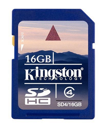 Kingston 16 GB Class 4 SDHC Flash Memory Card SD4/16GBET