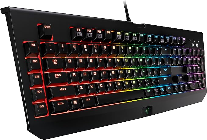 Razer BlackWidow Chroma: Clicky RGB Mechanical Gaming Keyboard - 5 Macro Keys - Razer Green Mechanical Switches (Tactile and Clicky)