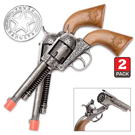 Parris Texas Ranger Double Holster Toy Cap Gun Set