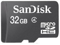 Sandisk 32GB Class 4 MicroSDHC MicroSD C4 TF Flash Memory Card with SD Adapter and USB SD Card Reader / Writer #R13 (Bulk Packaged)
