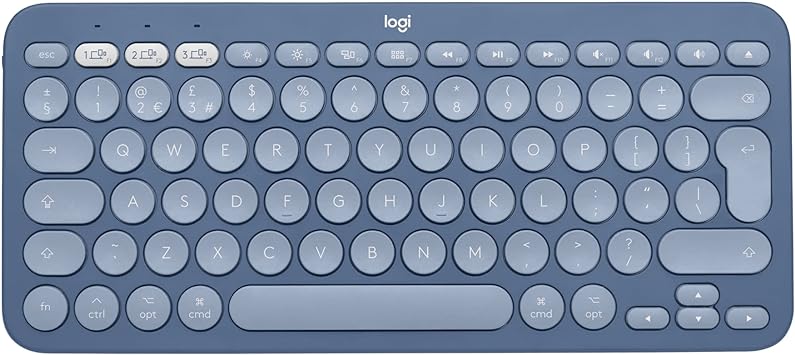 Logitech K380 Multi-Device Bluetooth Keyboard for Mac with Compact Slim Profile, Easy-Switch, 2 Year Battery, MacBook Pro,Macbook Air,iMac,iPad Compatible - Blueberry