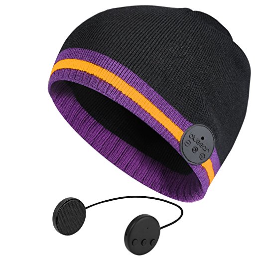Bluetooth Beanie Hat Headphone BLUEEAR Wireless Winter Knit Hats With Stereo Speaker And MIC 8 Hours Working Time For Outdoor Sports