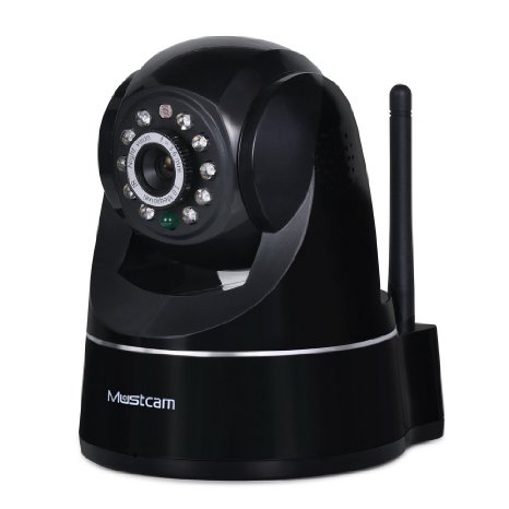 Mustcam H807P Wireless IP Network Surveillance Camera with Digital Pan and Tilt, Night Vision, Two-Way Audio, Smart Alerts (Black)