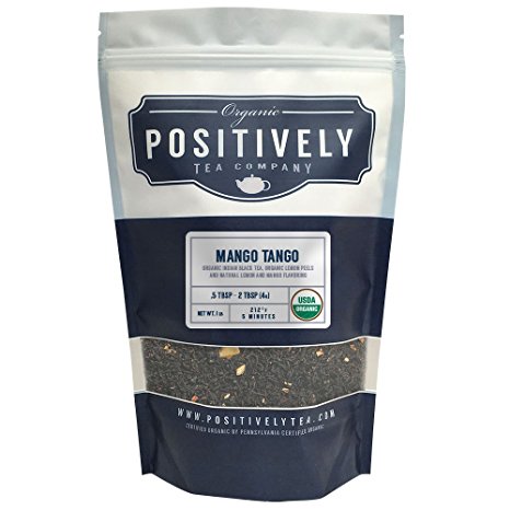 Organic Mango Tango Black Tea, Loose Leaf Bag, Positively Tea LLC. (1 lb.)