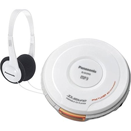 Panasonic SL-SV590W Personal CD/MP3 Player with D.sound Technology, White