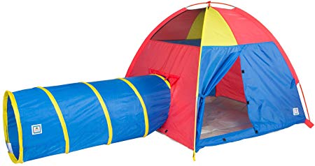 Pacific Play Tents Hide-Me Tent and Tunnel Combination-Blue