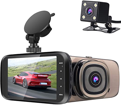 Dash Cam, 4K Dash Cam Built in HD GPS Car Dashboard Camera Recorder with 1080P,4.0 inch IPS Screen, 150° Wide Angle, G-Sensor, Motion Detection, Night Vision