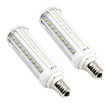 E17 Corn Light LED Bulb Luxvista 10W Intermediate Base LED Dayligt 6000K Bulb Garage Factory Celling Light, Non-Dimmable (2-Pack)