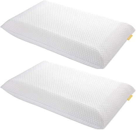 UTTU Sandwich Memory Foam Pillow Queen, 2 Pack, Adjustable Three Layers Pillow, Supportive Pillow - Queen Size