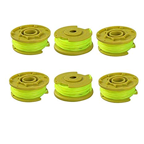 Thten 0.080" Replacement Trimmer Spool Compatible Ryobi One Plus AC80RL3 for Ryobi 18v, 24v, and 40v Cordless Trimmers (6 Pack)