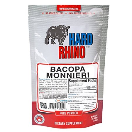 Hard Rhino Bacognize Bacopa Monnieri Extract Powder 125 Grams