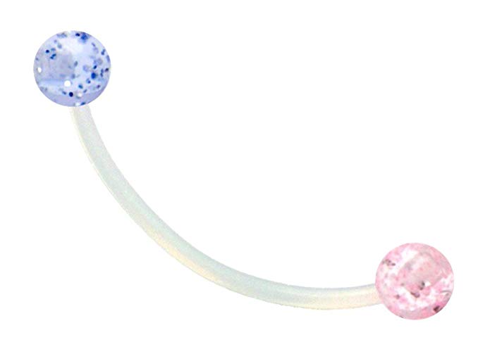 5/5 Glitter Sports or Pregnancy Flexible Belly Ring