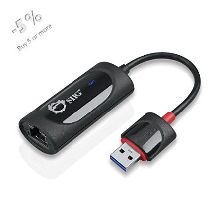 SIIG SuperSpeed USB 30 to RJ45 Gigabit Ethernet 101001000 Mbps LAN adapter for Windows and Mac systems