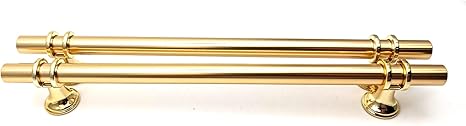 Satin Gold Cabinet Pulls,Cabinet Door Handle,7.6" Hole Centers,Modern Cabinet Pulls,with Screws,T Bar Cabinet Pulls,T Shaped Cabinet Pulls,Aluminum Alloy,Pack of 2