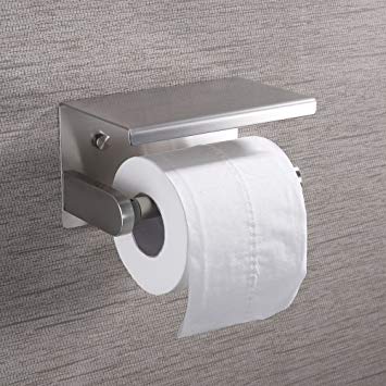 KES Toilet Paper Holder RUSTPROOF Stainless Steel Bathroom Tissue Paper Towel Roll Holder Hanger Wall Mount Brushed Finish, BPH214S1-2