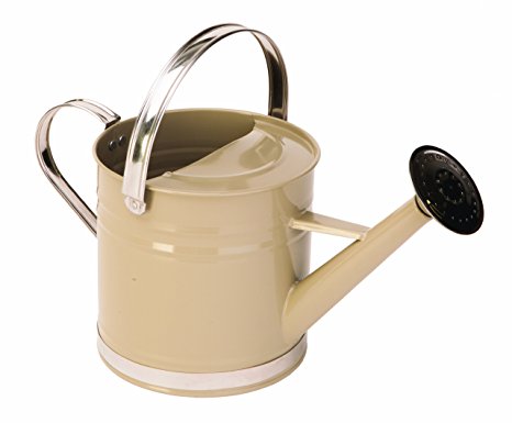 Panacea 84870 Metal Traditional Painted with Chrome Trim Watering Can, 3.2 Liter, 4 Assorted Colors