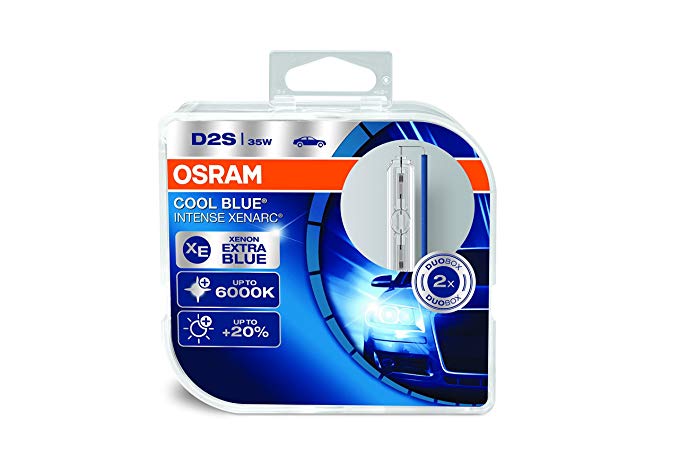 OSRAM XENARC COOL BLUE INTENSE D2S HID xenon arc tubes, discharge lamp, 66240CBI-HCB, Duobox (2 units)