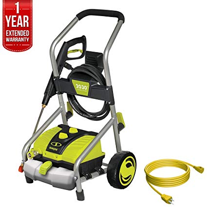 Sun Joe SPX4000 Pressure Joe 2030 PSI Electric Pressure Washer All You Need Bundle with 25 Foot Outdoor Extension Cord and One year Warranty Extension