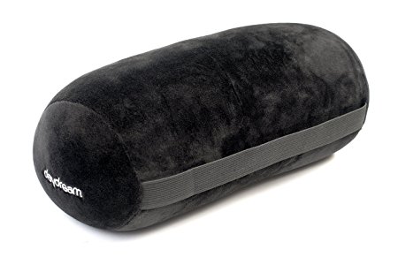 daydream Black Neck Roll Pillow with Microbeads