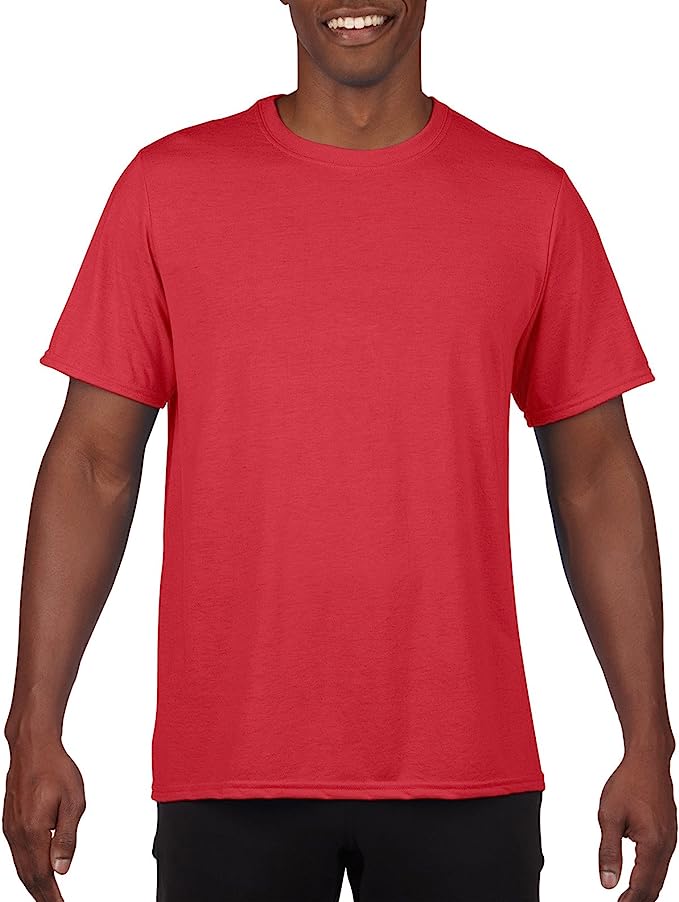 Gildan Men's Moisture Wicking Polyester Performance T-Shirt, 2-Pack