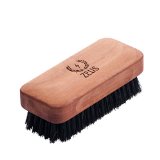 Zeus 100 Boar Bristle Beard Brush for Men - Firm Military-Style Palm Brush for Softer Healthier and More Lustrous Beards - Made in Germany