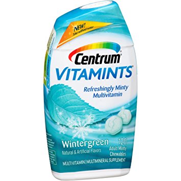 Centrum VitaMints Multivitamin/Multimineral Supplement (Wintergreen Flavor, 120-Count Chewables)