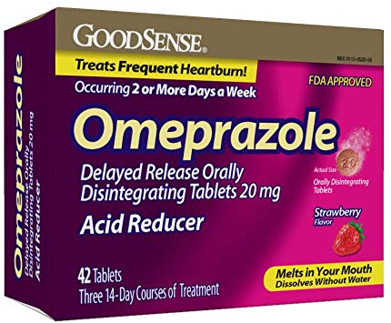 GoodSense Omeprazole Delayed Release Orally Disintegrating Tablets 20 mg, Strawberry Flavored