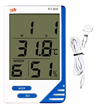 LCD Digital Indoor Outdoor In/Out Thermometer   Hygrometer Humidity Meter (New Version)