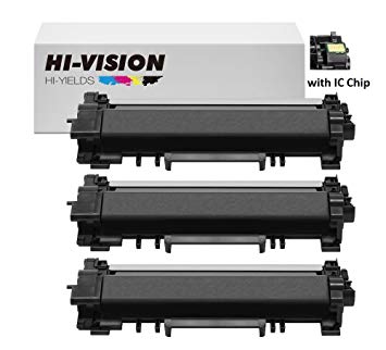 HI-Vision HI-YIELDS Compatible Brother TN770 [with IC CHIP] Super High Yield Black Toner Cartridge Yield up to 4,500 Pages for Printer HL-L2370DW, HL-L2370DW XL, MFC-L2750DW, MFC-L2750DW XL (3 Black)