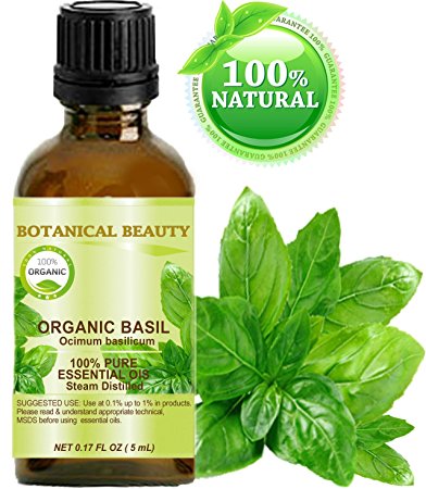 Botanical Beauty Organic Basil Essential Oil, 0.17 fl oz (5 ml)