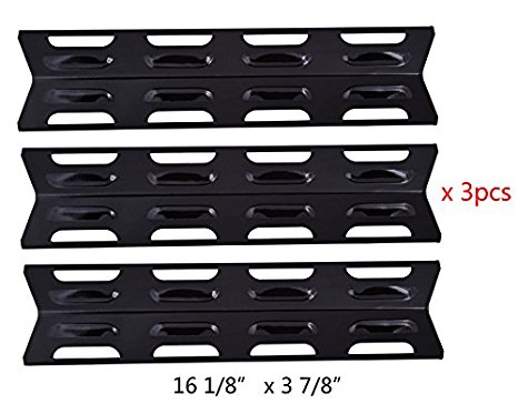 BBQ Mart 92071(3-pack) Select Gas Grill Porcelain Steel Heat Plate Replacement for Kenmore, Master Forge Model Grills and Others
