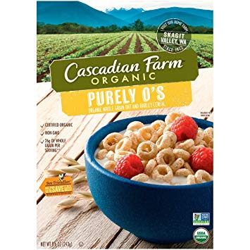 Cascadian Farm Organic Cereal, Purely O's, 8.6 Ounce