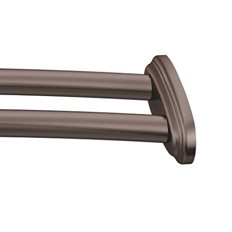 Moen DN2141OWB 57-60 in. Adjustable Length Double Curved Shower Rod, Old World Bronze