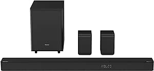 Hisense AX5125H 5.1.2 Channel 500W Dolby Atmos Soundbar with Wireless Subwoofer& Up Firing Speakers& Turly Wireless Rear Speakers