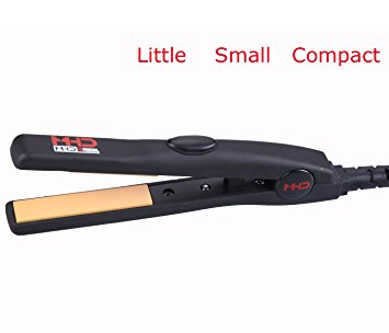 MHU Ceramic Hair Straightener Little Small Compact Heat Up Fast Best for Travel and Short Hair