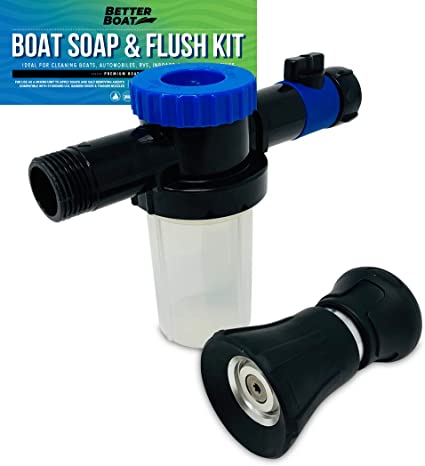 Car Wash Sprayer and Boat Engine Flush Kit | Water Hose Mixer to Get Salt Away and Flusher for Boat Motor and Car Cleaning